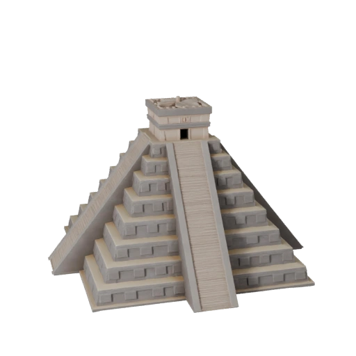 Low Poly Chichen Itza Pyramide 3D Modell für Spiele & VR