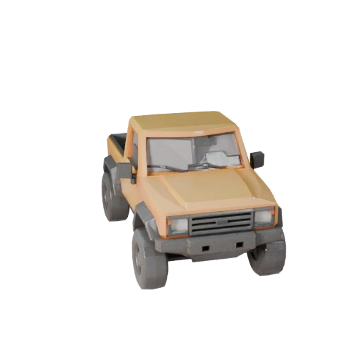 Low Poly Pickup-Lkw 3D-Modell für Unity & Unreal Spiele (Legacy)