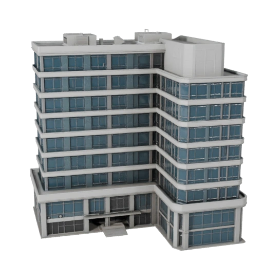 Blocco Ufficio High Poly 3D Model per Archviz per Architettura