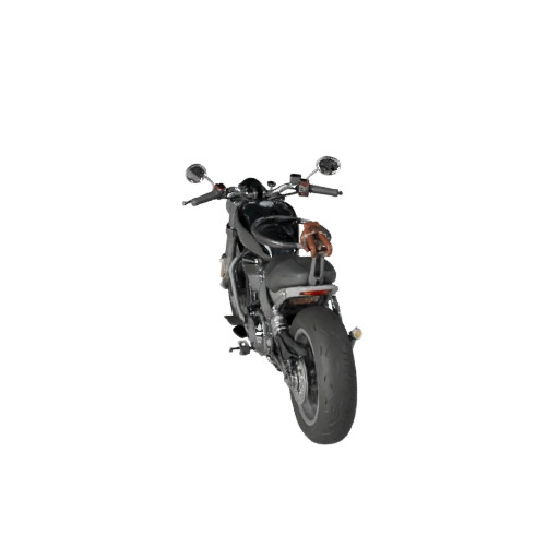 Modelo 3D de Moto Cruiser Pronto para Jogo para Uso em Tempo Real