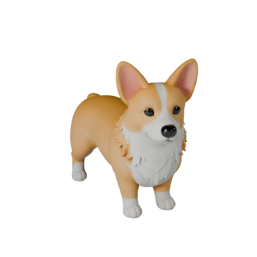 Perro Corgi de Alto Poligonaje 3D - Recurso STL Detallado para Impresión