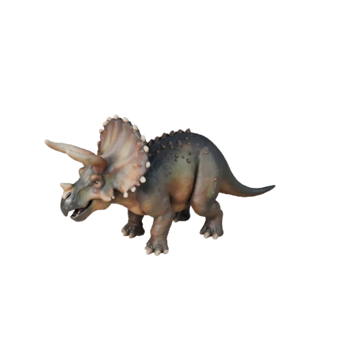 Modelo 3D de Triceratops de Desenho Animado - Asset Estilizado para Animação