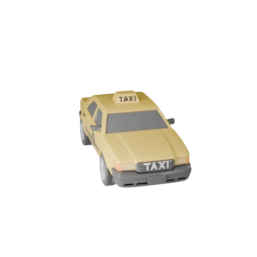 Modelo 3D STL de Taxi Imprimible para Coleccionables y Exhibición