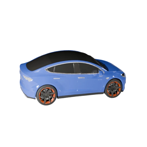 Printable Tesla Inspired Electric Sedan STL 3D Model for