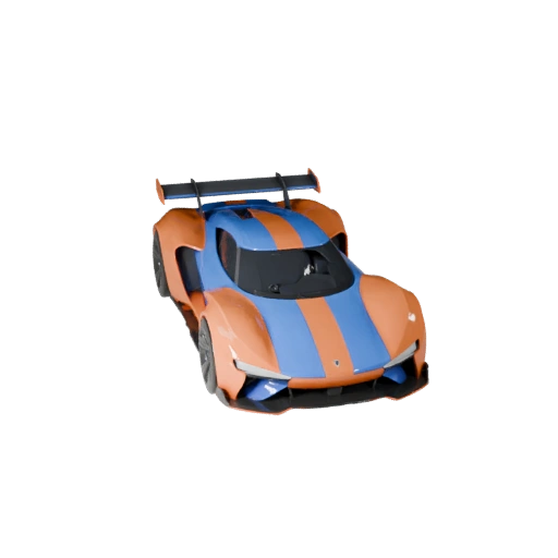 Konzeptauto 3D Modell für Unity - Low Poly Game Asset (Legacy)