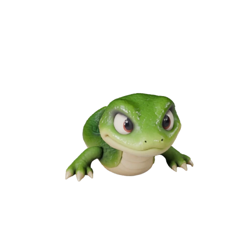 Modèle 3D d'Anaconda Vert Dessin Animé - Asset Stylisé pour l'Animation