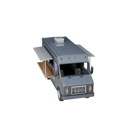 Food Truck 3D Model for Unity - Low Poly Game Asset