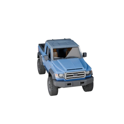 Low Poly Pickup-Lkw 3D-Modell für Unity & Unreal Spiele