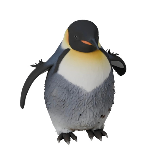 Modèle 3D Manchot Empereur pour Unity - Asset prêt pour le jeu, FBX