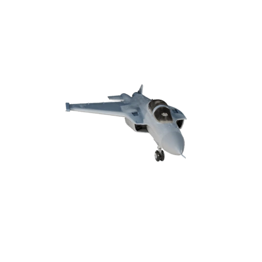 Modelo 3D de Caça a Jato para Blender e Jogos - PBR Realista