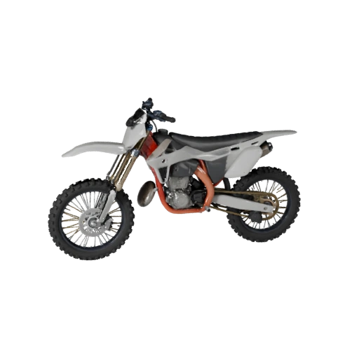 Modello 3D di moto da cross per Unity - Asset di gioco low poly