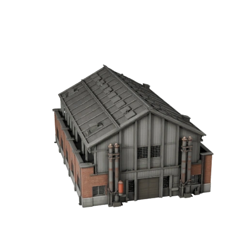 Modèle 3D de Bâtiment d'Usine pour Unity - Ressource de Jeu pour Architecture