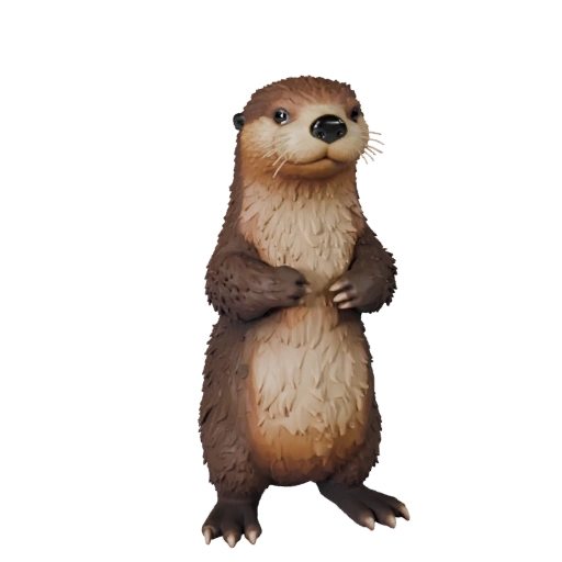 Modelo 3D de Nutria Marina de Alto Poligonaje - Recurso STL Detallado para Impresión