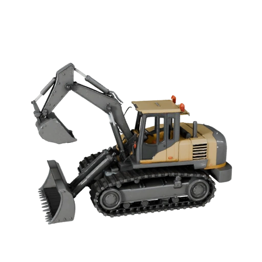 Modello 3D Bulldozer per Unity - Asset di Gioco Low Poly