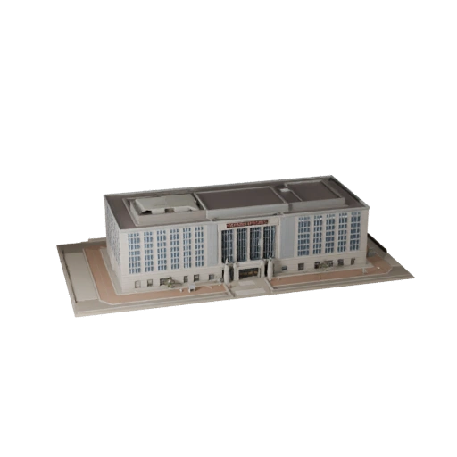 Modelo 3D de Edificio de Teatro para Unity - Activo de Juego para Arquitectura