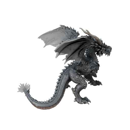 High Poly Storm Dragon 3D Model - Detailed STL Asset for Printing