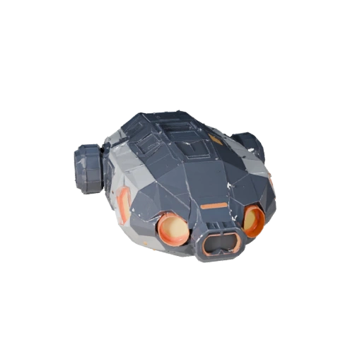 Modèle 3D de capsule d'équipage low poly pour les jeux Unity et Unreal