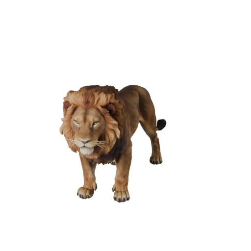 León Africano Realista 3D - Activo PBR Riggeado para Juegos