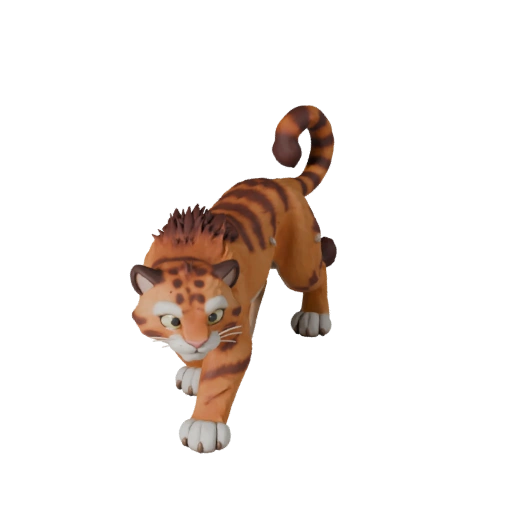 Modèle 3D de Cougar Dessin Animé - Asset Stylisé pour Animation | PBR