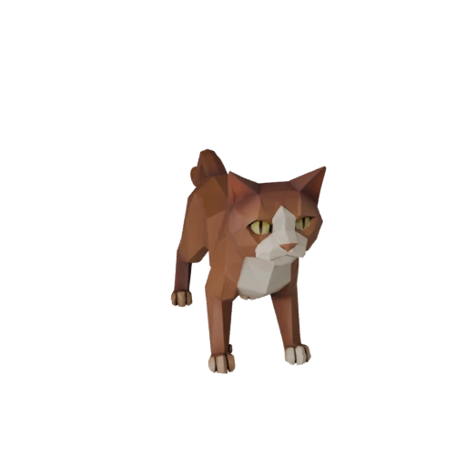 Low Poly Ragdoll Cat 3D Model - Unity Game Asset with FBX | PBR