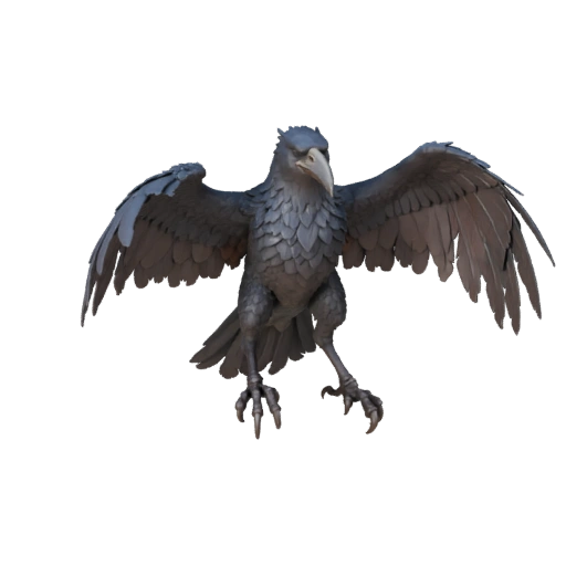 Modelo 3D de Cuervo para Blender - Asset PBR con Texturas | Libre de Regalías
