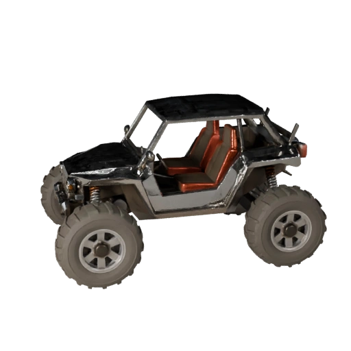 Modelo 3D de Buggy de Duna Baixo Poli para Unity & Unreal PBR Asset
