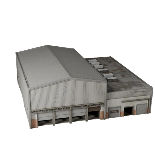 3D модель здания пивоварни - Реалистичный актив для архитектурной визуализации