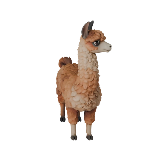 Modello 3D Alpaca High Poly - Asset STL Dettagliato per la Stampa