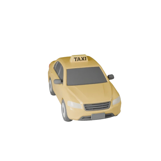 Modelo 3D de Taxi para Unity - Asset PBR Polygonal Bajo (Legacy)