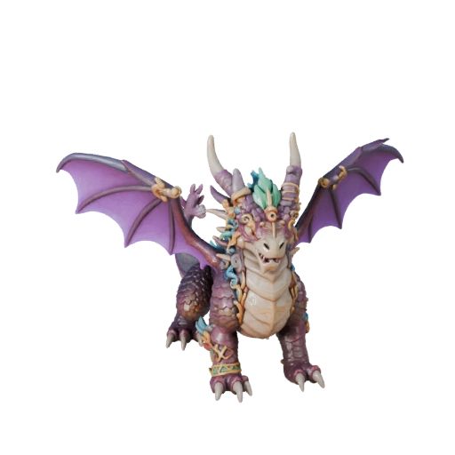 Dragon d'os dessin animé Modèle 3D - Actif stylisé pour l'animation