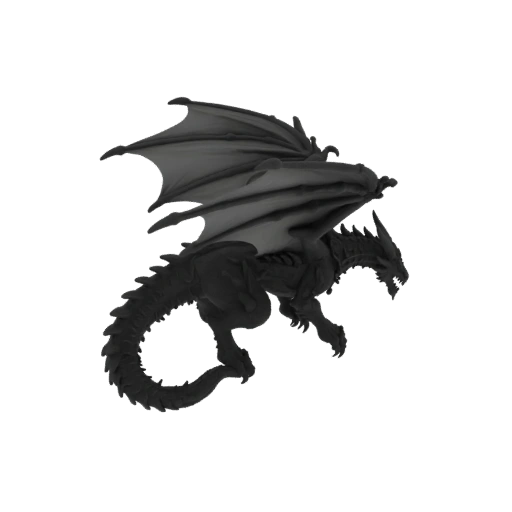 Fantasy Schatten Drache Boss Miniatur STL