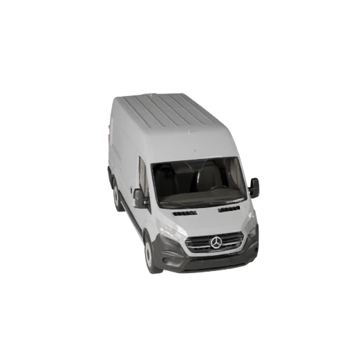 Modelo 3D de Furgoneta de Carga para Unity - Activo de Juego Poligonal Bajo