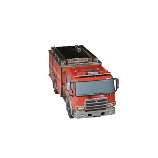 Caminhão de Bombeiros 3D para Unity - Asset de Jogo Low Poly