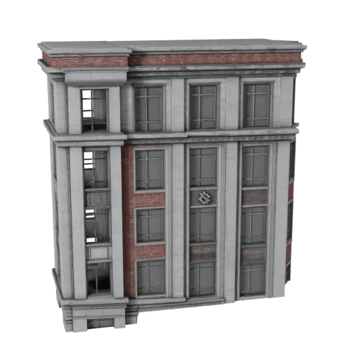 Modello 3D Facciata in Pietra - Asset Realistico Archviz per Architettura