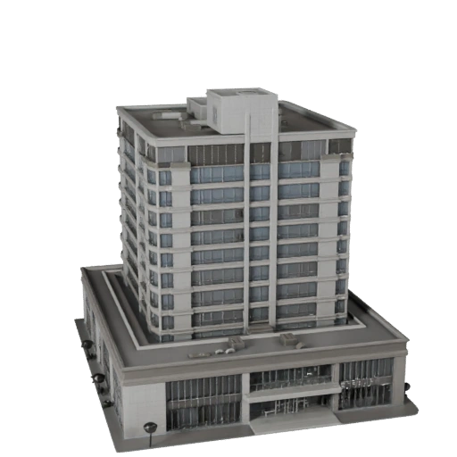 Business Center 3D Model - Realistic Archviz Asset