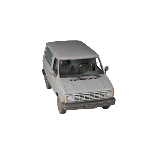 Modèle 3D de camionnette utilitaire vintage pour Unreal Engine - Jeu