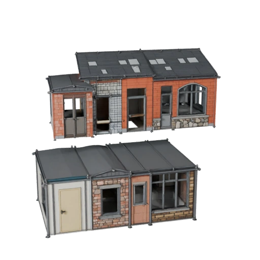 Kit de Apartamento Modular Estilizado Modelo 3D - Asset de Jogo