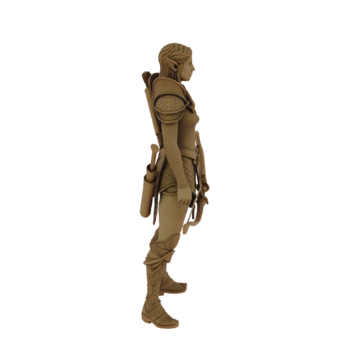 Fantasy Elfe Waldläufer Miniatur STL - Tarnkappen-Pose