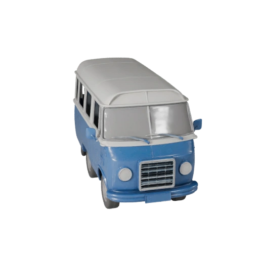 Modelo 3D Imprimible de Furgoneta Retro STL - Exhibición y Coleccionables