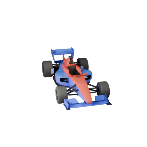 Modelo 3D de Coche de Fórmula Poligonal Bajo para Juegos de Unity y Unreal (Legacy)
