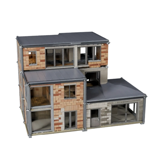 Kit Casa Modulare Stampabile STL Modello 3D - Asset in Scala