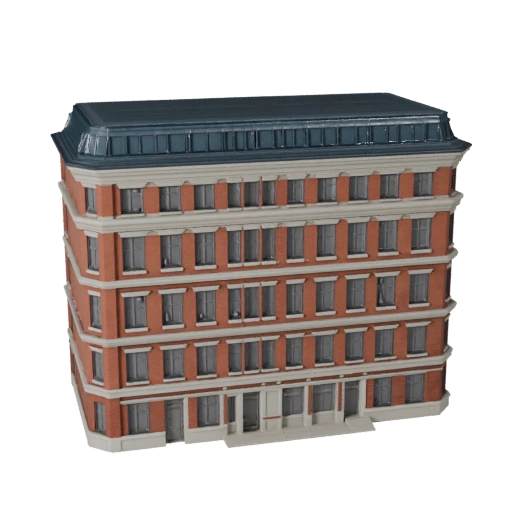 Modelo 3D de Casa Geminada de Alta Poligonagem para Archviz para Arquitetura