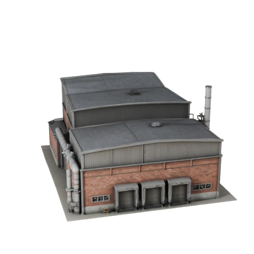 Modèle 3D d'Usine de Ciment pour Blender - Asset de Rendu pour l'Architecture