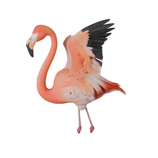 Modelo 3D de Flamenco Realista - Activo PBR Rigged para Juegos | PBR