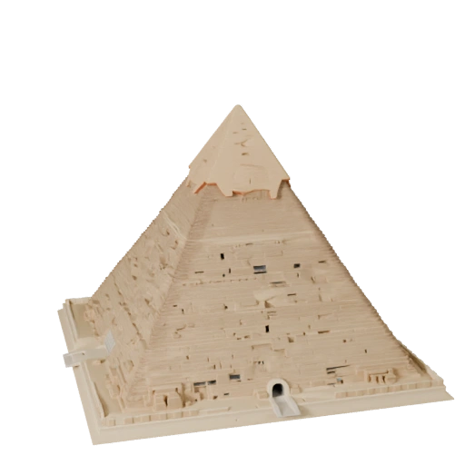 Piramide di Giza Stilizzata Modello 3D - Asset di Gioco per Architettura