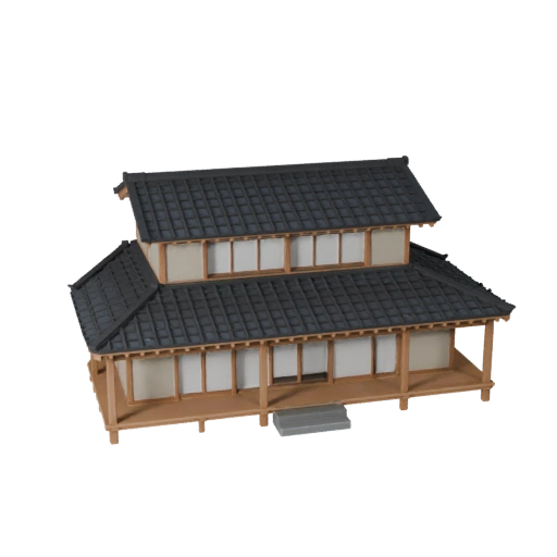 Casa japonesa imprimible STL Modelo 3D - Activo a Escala