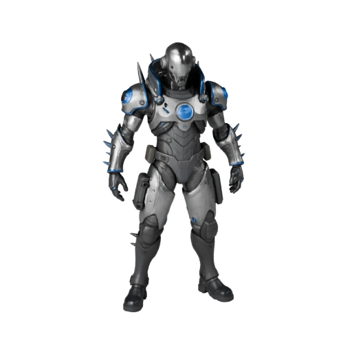 Modèle de personnage d'officier PNJ cyberpunk - Monté