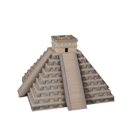 Chichen Itza Pyramide 3D Modell für Blender - Render-Asset
