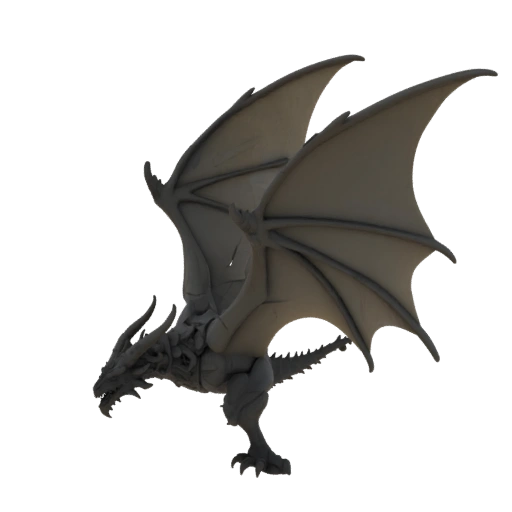 Dunkle Fantasie Alter Drache Boss Miniatur STL - Flügelspannweite