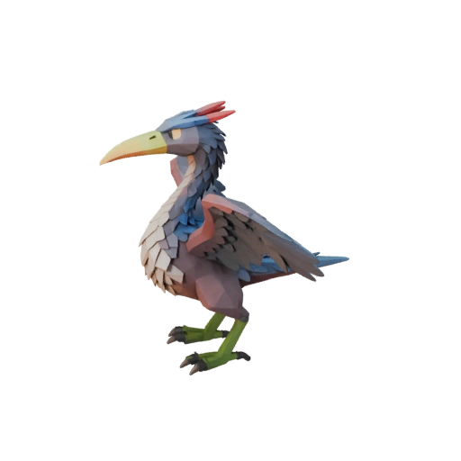نموذج طائر مالك الحزين ثلاثي الأبعاد منخفض المضلع - أصل لعبة Unity مع FBX | مجاني